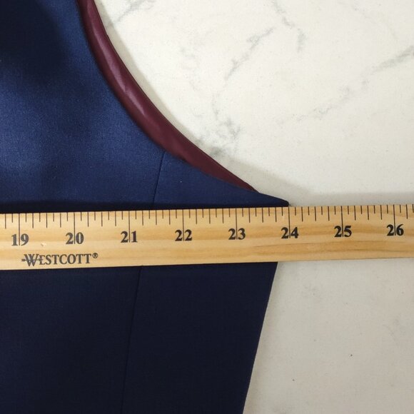 ASOS Design Men's Vest Blue Size 50" Reg Poly Blend Career Work Office Classic - Picture 6 of 9